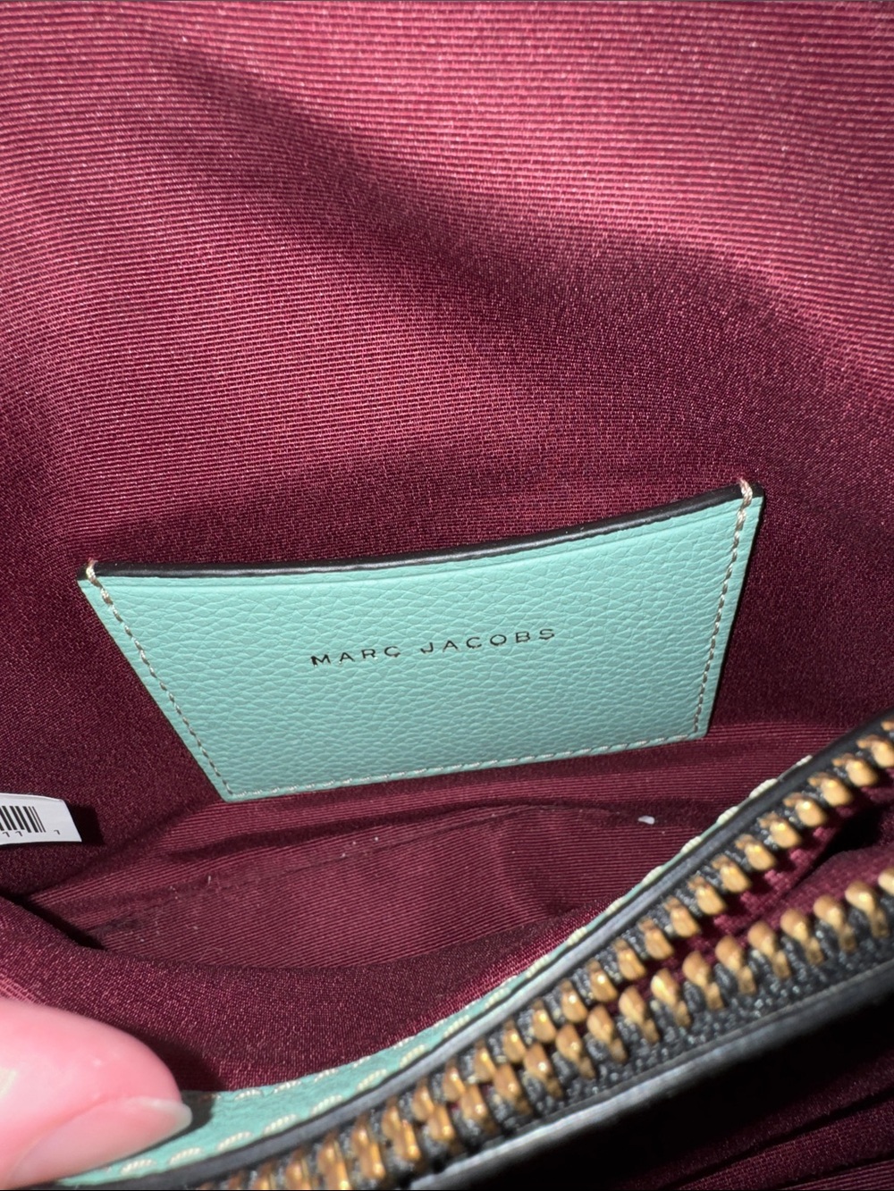 Marc Jacobs Mint Green Pebbled Leather Crossbody with Gold Hardware - Picture 6 of 6